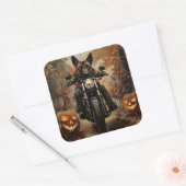 アナトリアンシェパードライディングオートバイハロウィーン スクエアシール (封筒)