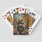 アナトリアンシェパードライディングオートバイハロウィーン トランプ (裏面)