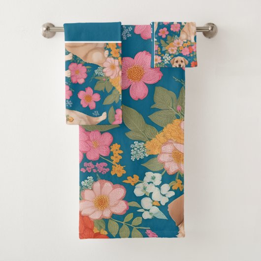 アナトリアンシェパード犬のフローラパタカラフルーン バスタオルセット (インサイチュ)