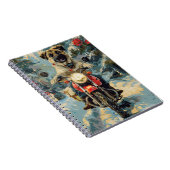 アナトリアンシェパード犬オートバイクリスマスに乗る ノートブック (右側)