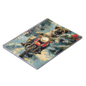 アナトリアンシェパード犬オートバイクリスマスに乗る ノートブック (左側)