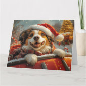 アナトリアンシェパード犬ローラーコースタークリスマス カード (正面)