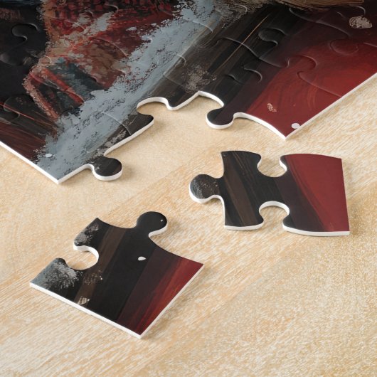 アナトリアンシェパード犬ローラーコースタークリスマス ジグソーパズル (側面)