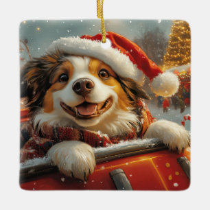 アナトリアンシェパード犬ローラーコースタークリスマス セラミックオーナメント