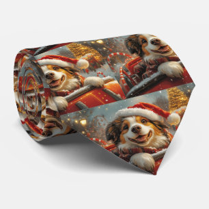 アナトリアンシェパード犬ローラーコースタークリスマス ネクタイ