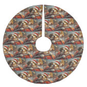 アナトリアンシェパード犬ローラーコースタークリスマス ブラッシュドポリエステルツリースカート (正面)