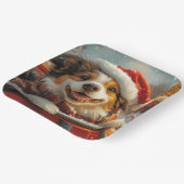 アナトリアンシェパード犬ローラーコースタークリスマス ペーパープレート (傾斜あり)