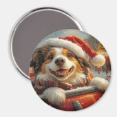 アナトリアンシェパード犬ローラーコースタークリスマス マグネット (正面/裏面)