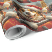 アナトリアンシェパード犬ローラーコースタークリスマス ラッピングペーパー (ロールコーナー)