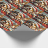 アナトリアンシェパード犬ローラーコースタークリスマス ラッピングペーパー (角)