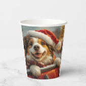 アナトリアンシェパード犬ローラーコースタークリスマス 紙コップ (裏面)