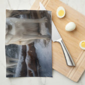 アナトリアンシェパード雪そりのクリスマスデコール キッチンタオル (四つ折り)