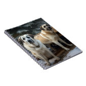 アナトリアンシェパード雪そりのクリスマスデコール ノートブック (右側)