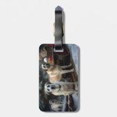 アナトリアンシェパード雪そりのクリスマスデコール ラゲッジタグ (裏面縦)