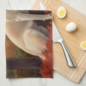 アナトリアンシェパードin紅葉秋 キッチンタオル (四つ折り)