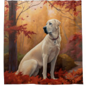 アナトリアンシェパードin紅葉秋 シャワーカーテン (正面)