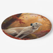 アナトリアンシェパードin紅葉秋 ペーパープレート (アングル)