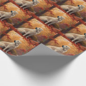 アナトリアンシェパードin紅葉秋 ラッピングペーパー (角)