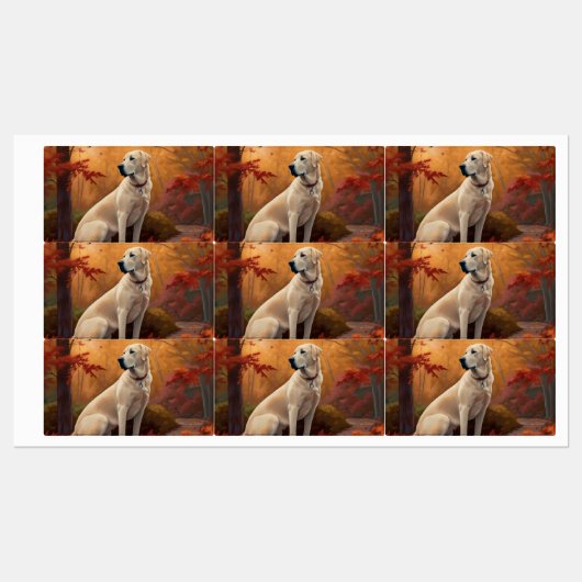 アナトリアンシェパードin紅葉秋 ラベル (シート)