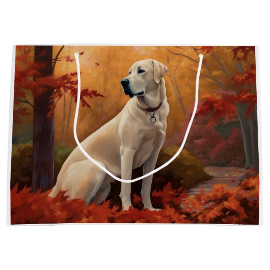 アナトリアンシェパードin紅葉秋 ラージペーパーバッグ (正面)