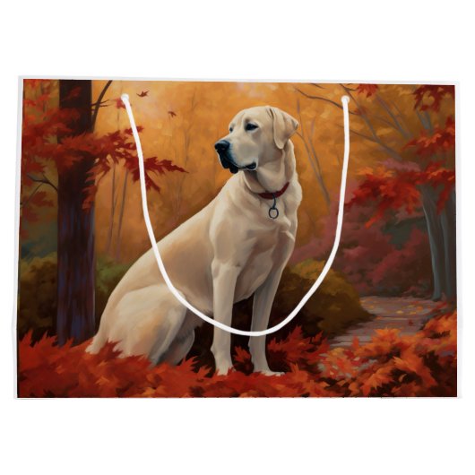 アナトリアンシェパードin紅葉秋 ラージペーパーバッグ (裏面)