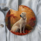 アナトリアンシェパードin紅葉秋 缶バッジ (インサイチュ)