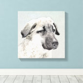 アナトリア絵画シェパードの – オリジナルドッグアート キャンバスプリント (インサイチュ (ウッドフロア))