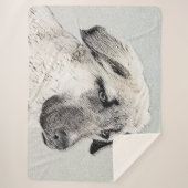 アナトリア絵画シェパードの – オリジナルドッグアート シェルパブランケット (正面)