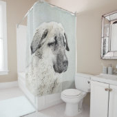 アナトリア絵画シェパードの – オリジナルドッグアート シャワーカーテン (インサイチュ)