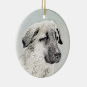 アナトリア絵画シェパードの – オリジナルドッグアート セラミックオーナメント (右)