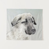 アナトリア絵画シェパードの – オリジナルドッグアート タペストリー (正面(横))