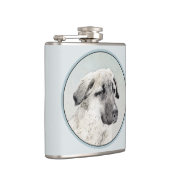 アナトリア絵画シェパードの – オリジナルドッグアート フラスク (右)