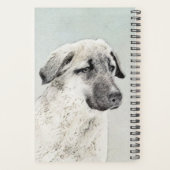 アナトリア絵画シェパードの – オリジナルドッグアート プランナー手帳 (裏面)