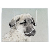 アナトリア絵画シェパードの – オリジナルドッグアート ラージペーパーバッグ (正面)