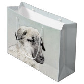 アナトリア絵画シェパードの – オリジナルドッグアート ラージペーパーバッグ (正面アングル)