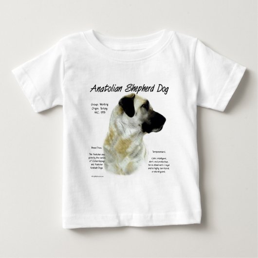 アナトリア羊飼い犬の歴史 ベビーTシャツ (正面)