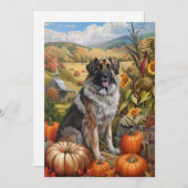 アナトリア羊飼い犬の秋の収穫感謝祭 シーズンカード (正面/裏面)