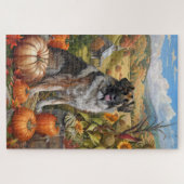 アナトリア羊飼い犬の秋の収穫感謝祭 ジグソーパズル (横)