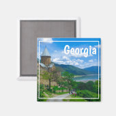 アナヌリ城ジョージアAragvi Causes Mountains マグネット (正面/裏面)