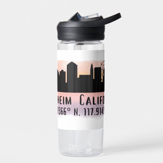 アナハイムスカイライン緯度と経度 ウォーターボトル (左面)