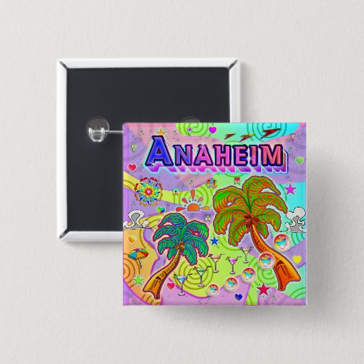アナハイムバケーションターゲットボタン 缶バッジ (正面&裏面)