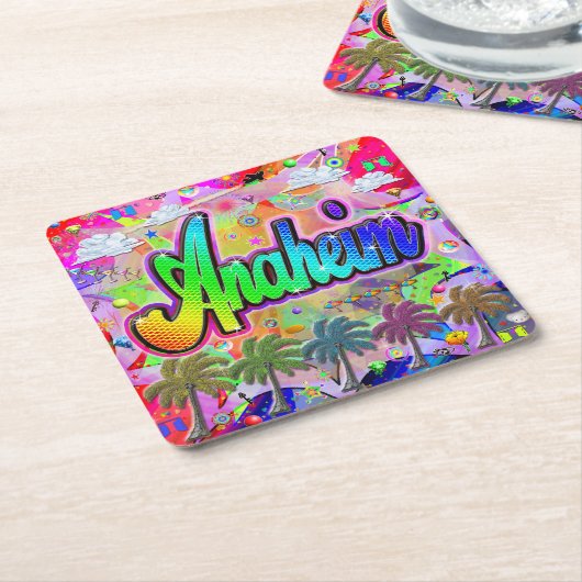 アナハイムビスタエクスプレスコースター スクエアペーパーコースター (アングル)