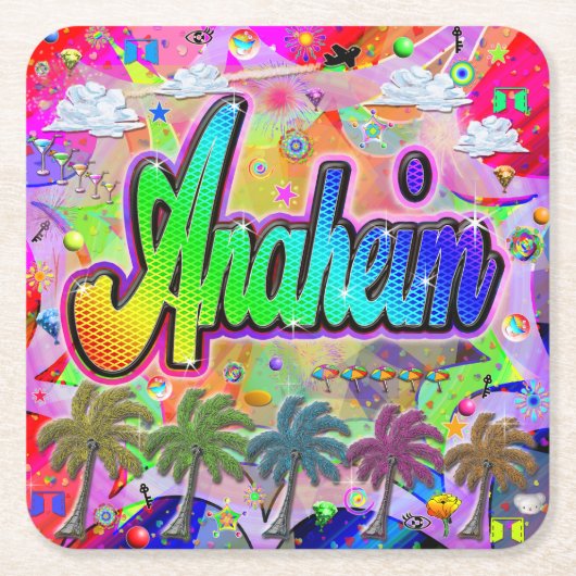 アナハイムビスタエクスプレスコースター スクエアペーパーコースター (正面)