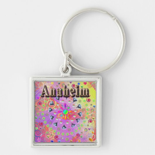 アナハイムラッキーゴールデンキーチェーン キーホルダー (正面)