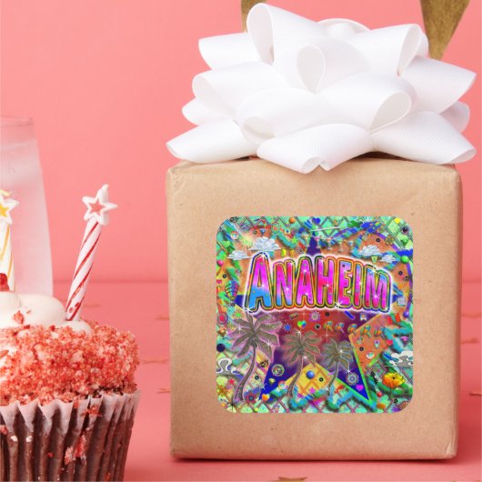 アナハイム危険因子ステッカー スクエアシール (パーティー)