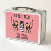 アナフィラキスキッズアレルギー警告 メタルランチボックス (裏面)