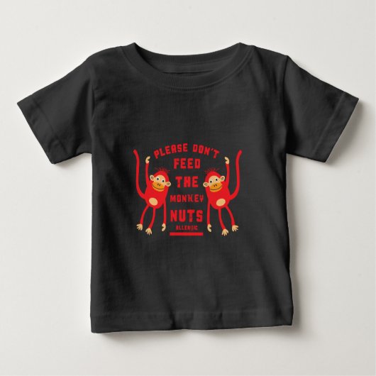 アナフィラキスナットアレルギーTシャツ ベビーTシャツ (正面)