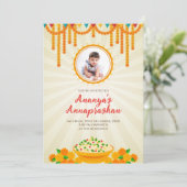 アナプラサナ式招待状&パスニ招待状 招待状 (スタンド正面)