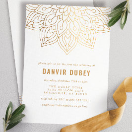 アナプラシャン ゴールド ホワイト マンダラ 初米式 招待状