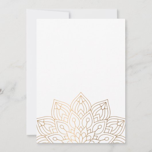 アナプラシャン ゴールド ホワイト マンダラ 初米式 招待状 (裏面)